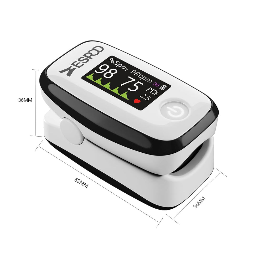 Pulse Oximeter Fingertip, Blood Oxygen Monitor, 4 colors 1.14'' TFT Alarm & Brightness Adjustable