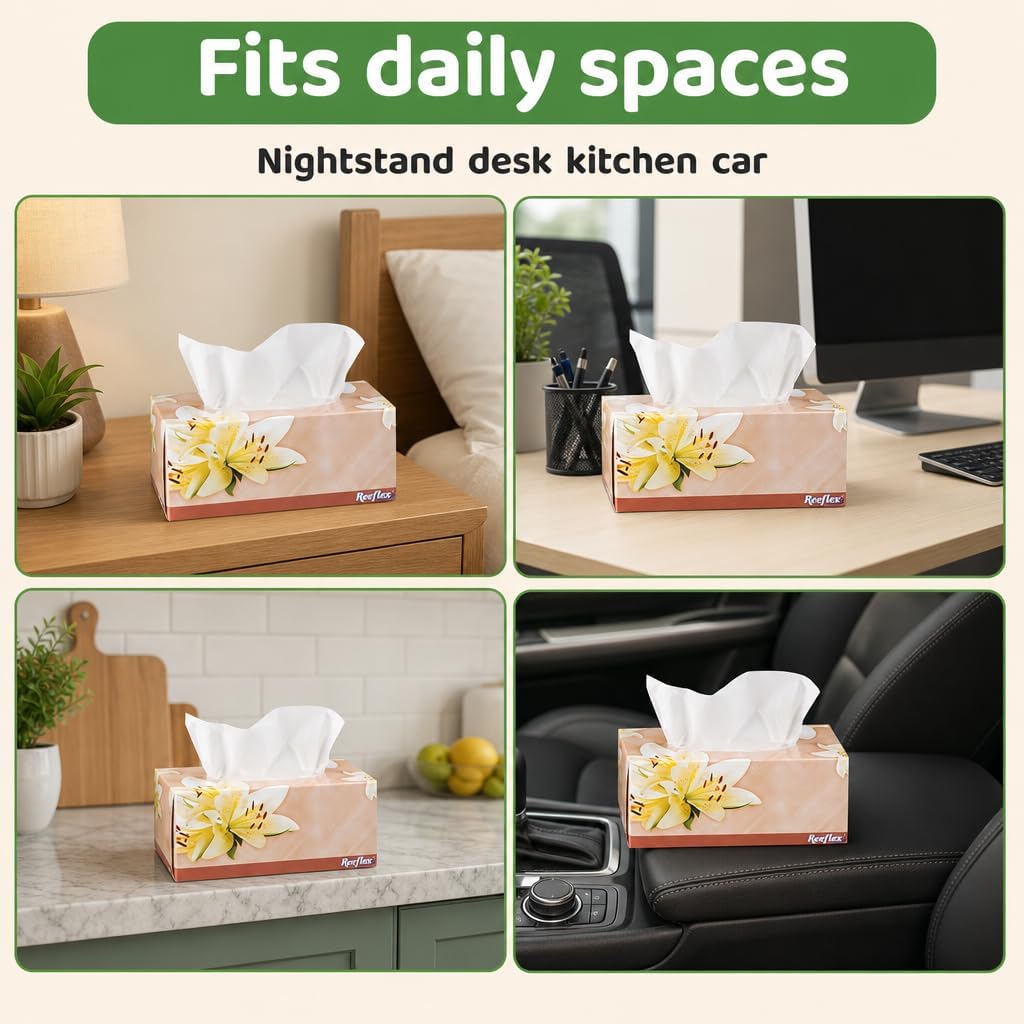 Facial Tissues, 2-Ply Soft Facial Tissue - 4 Boxes