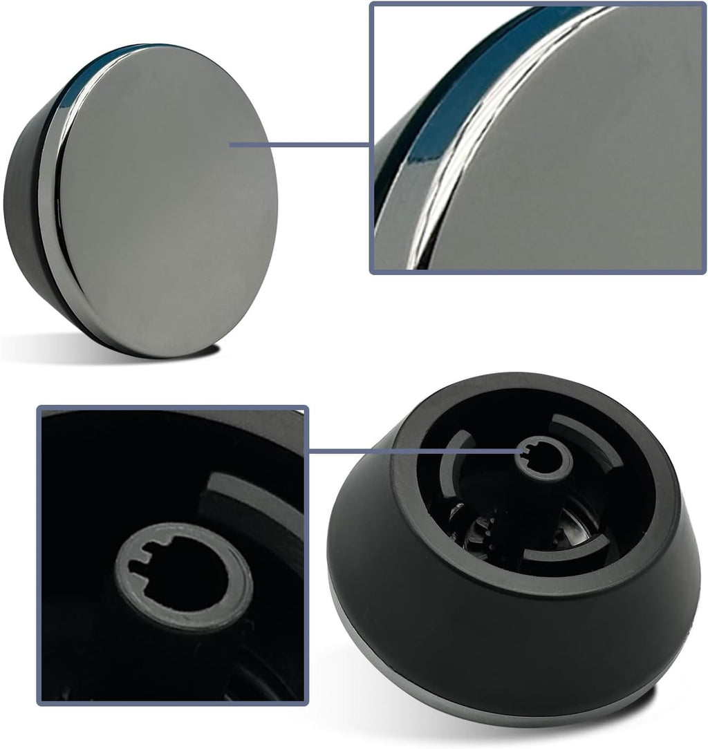 AEZ73913401 Knob Assembly Fits Washers and Dryers Chrome