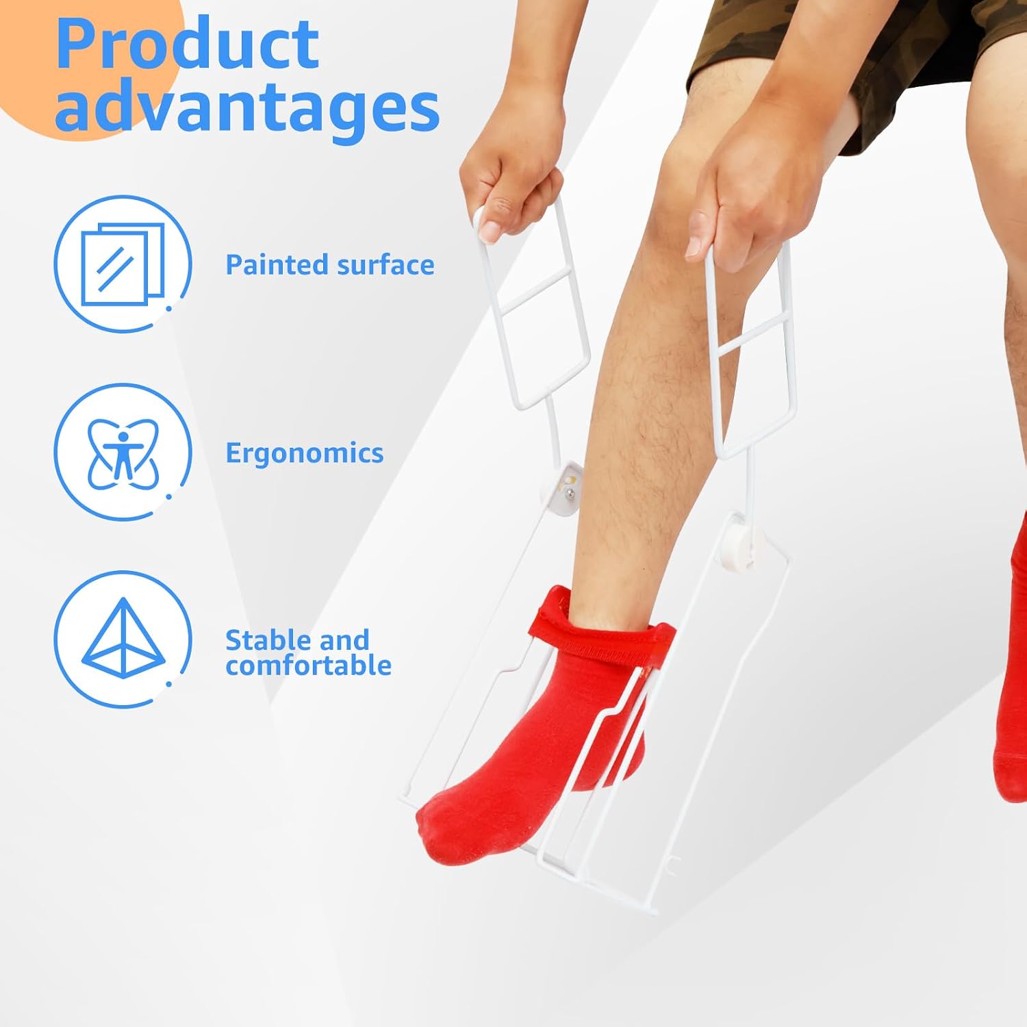 Stocking Donner Adaptive Dressing Aid with Foldable Handles, Compression Stocking Donner, Compression Stocking Aid
