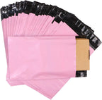 10 x 13.6inch Pink Poly Mailer Bags with Self Adhesive Strip,30 Pcs