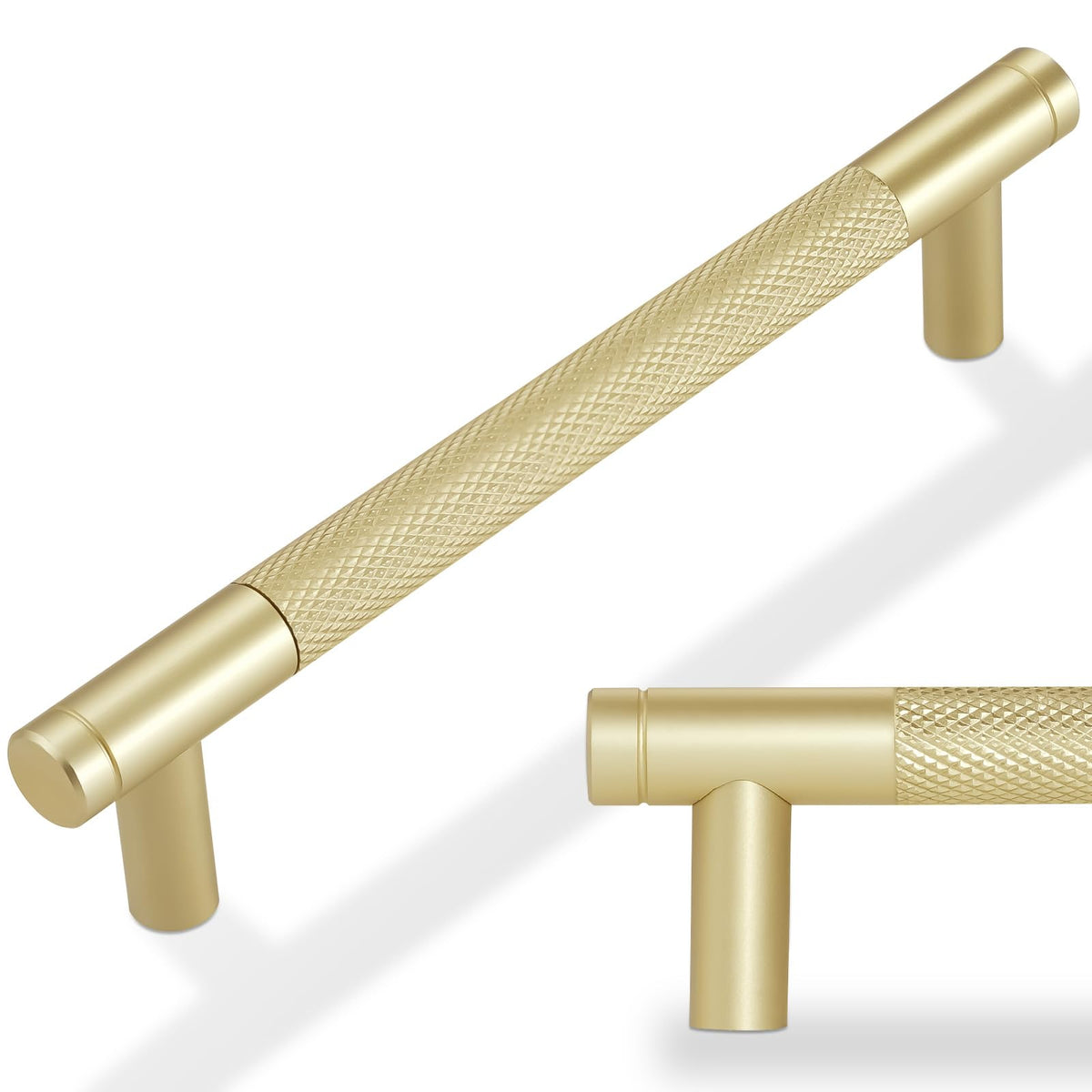 10 Pack 5 Inch Brushed Brass Kitchen Cabinet Handles
