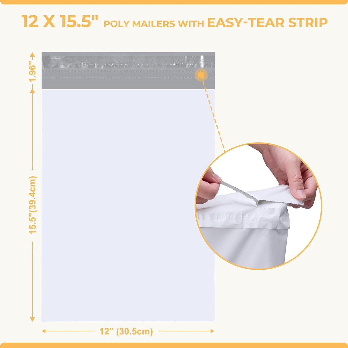 Poly Mailers 12x15.5 100PC Shipping Bags Envelopes for Clothes