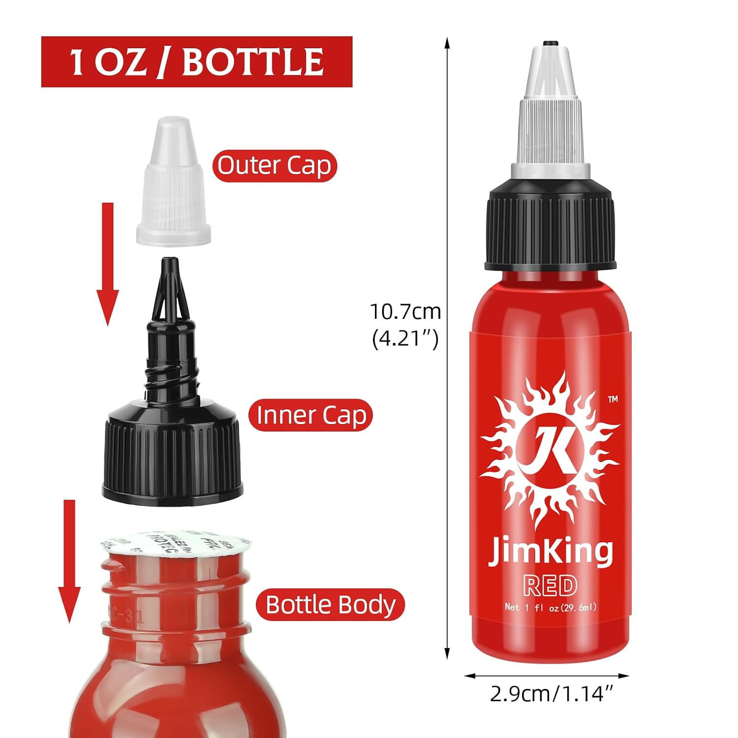 30ml Tattoo Ink, Tattoo Color Supply, 5 Colors Natural Plant Pigment for Permanent Makeup Tattoos, Long Lasting Vivid