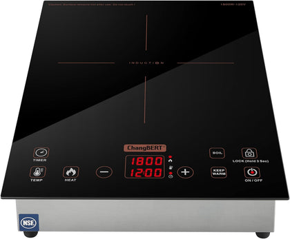 Built-in & Countertop Induction Cooktop, NSF-Certified Commercial Grade Single Induction Burner, Large 8” Heating