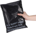 SMART 10x13 Recycled Poly Mailers - 100 Pack of Black Eco-Friendly Packaging Mailing Bags | Recyclable & Sustainable