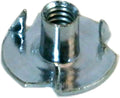 50 Pack T Nuts 10-24 3-Prong Zinc Plated Steel T-Nuts - 3 Pronged Tee Nut Blind Nuts