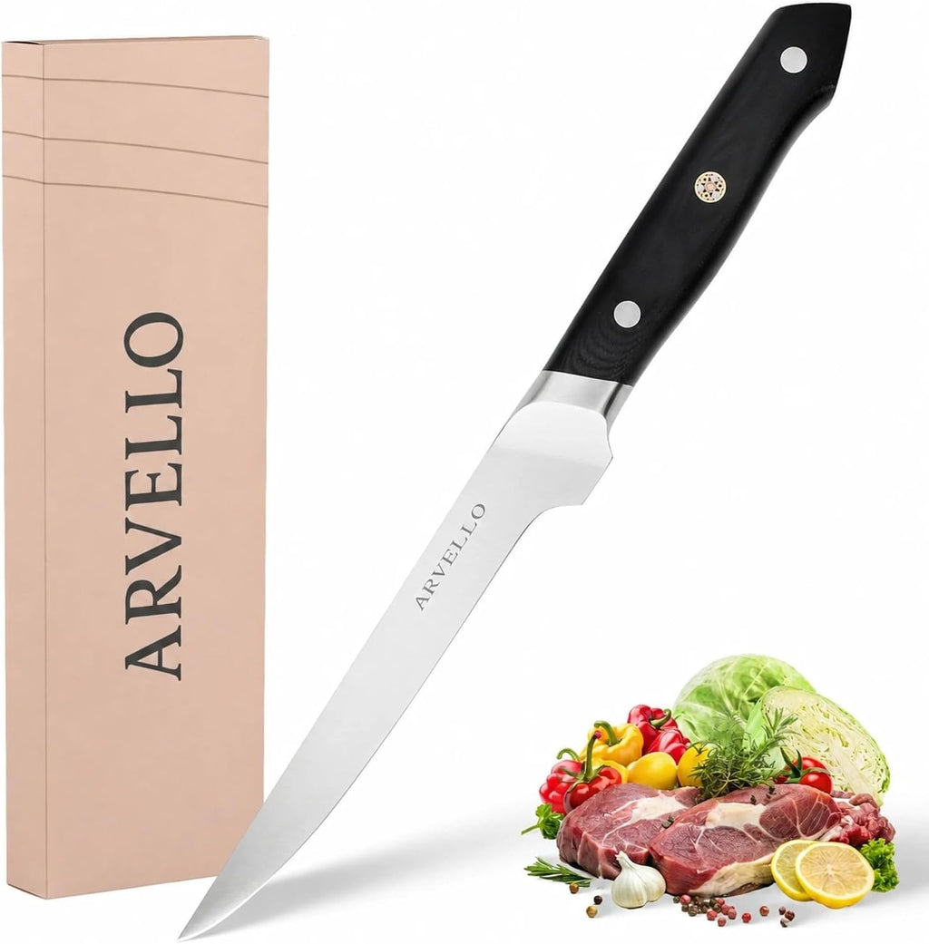Boning Knife - 7-Inch Professional Deboning & Meat Trimming Knife