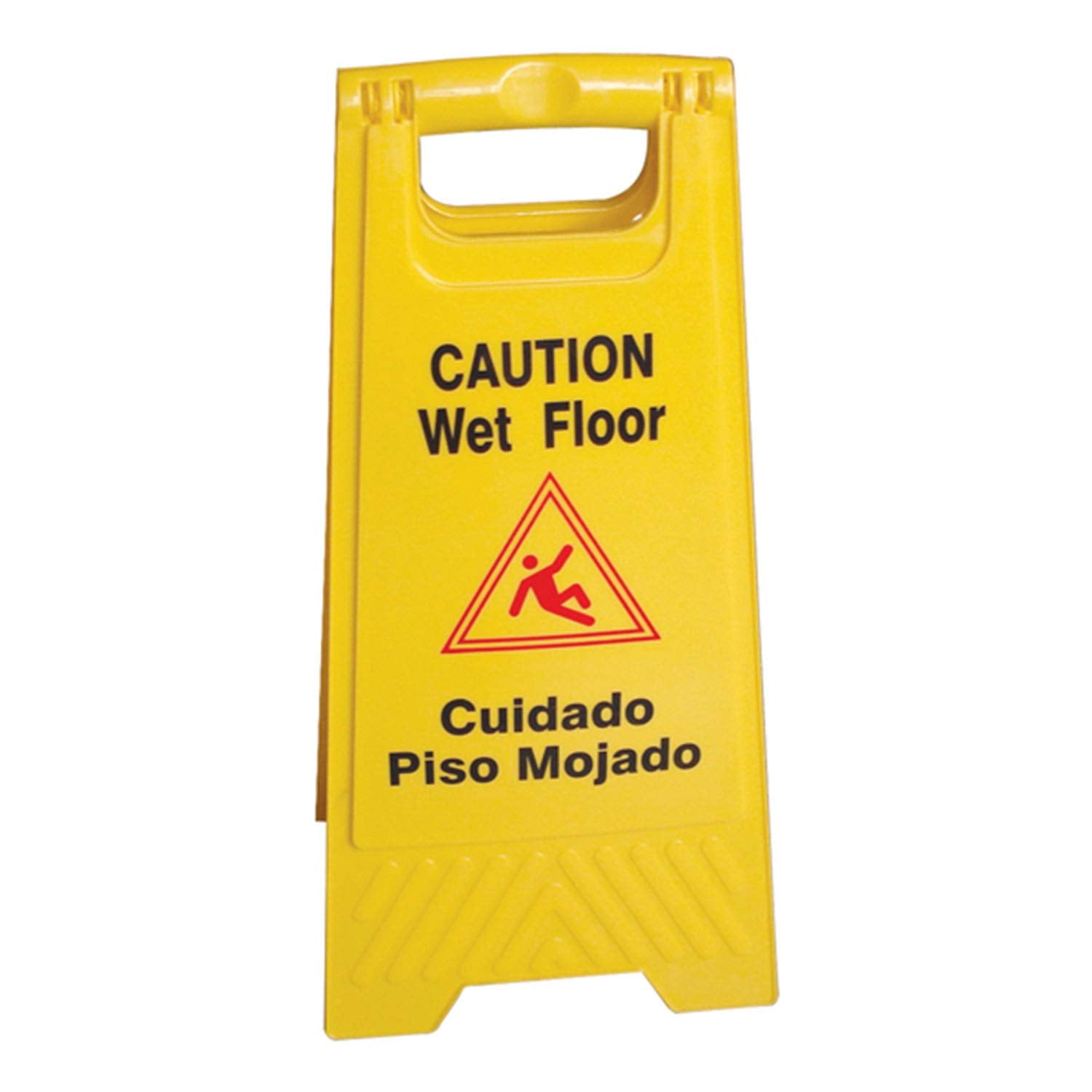 Yellow Wet Floor Caution Sign, 2-sided Fold-out, Floor Safety Sign, Caution Wet Floor 24-inch By 12-inch Cuadado Piso