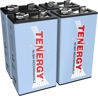 9V NiMH Battery, High Capacity 250mAh Rechargeable 9 Volt Batteries for Smoke Detector/Alarms, TENS Unit, Metal