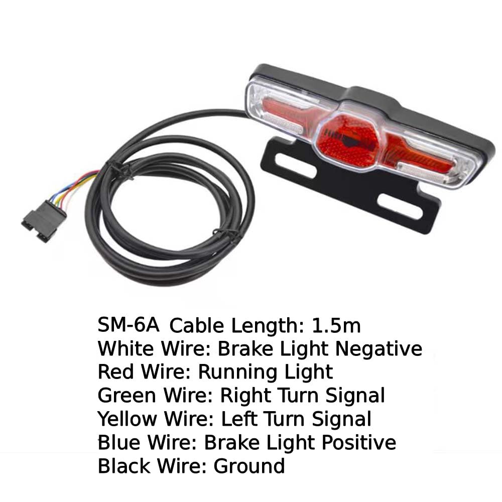 D1 E-Bike Light 24V-72V Multi Switch Headlight Taillight for E-Bike