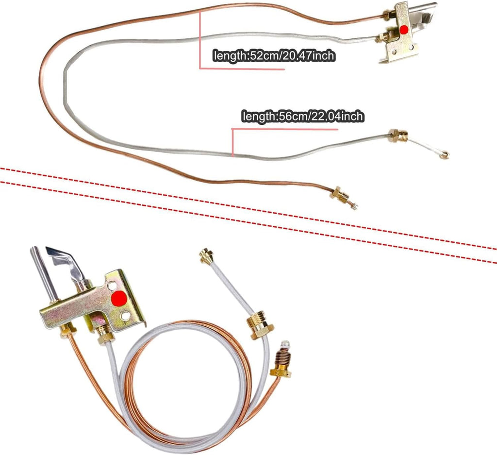 Water Heater Pilot Assembely For Tubing LP Propane Gas, Includes Pilot Thermocouple kit, 24" Water Heater Replacement Parts Fits Many Water Heaters On The Market