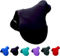 English Saddle Cover with Adjustable Handle, 4-Way Stretch Spandex/Elastane Fabric, Multiple Colors (Black)