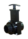 Valterra 7108 ABS Gate Valve, Black, 1-1/2" FPT x MPT