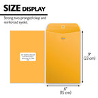 6 x 9 in Manila Clasp Envelopes, 5 Ct, 48-Case