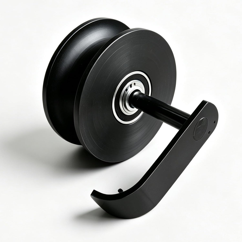 5" Nylon Sliding Track Rollers Hardware, Rear Pipe Track Wheels for 1-5/8" Pipe Track, Sliding Gate Rollers for Chain Link Sliding Gates, Black, 2pcs