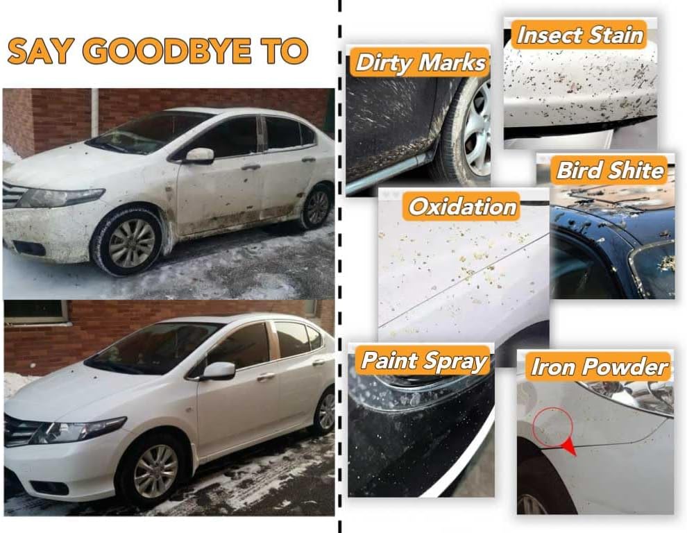 1 Pcs Clay Mitt for Car Detailing - Fine Grade Clay Bar Mitts,Synthetic Clays Mit to Remove Paint Overspray, Water