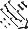 10pc Set 2WD Front Suspension Kit Idler Arm Inner Outer Tie Rod End Adjusting Sleeve Sway Bar End Link Center Link Tie Rod Replacement For Chevy Blazer S10 for GMC Jimmy Sonoma for Hombre