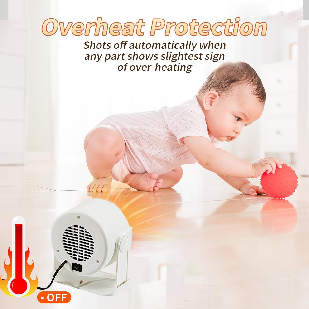Mini Space Heater, 400W/600W Portable Heater | Indoor Use