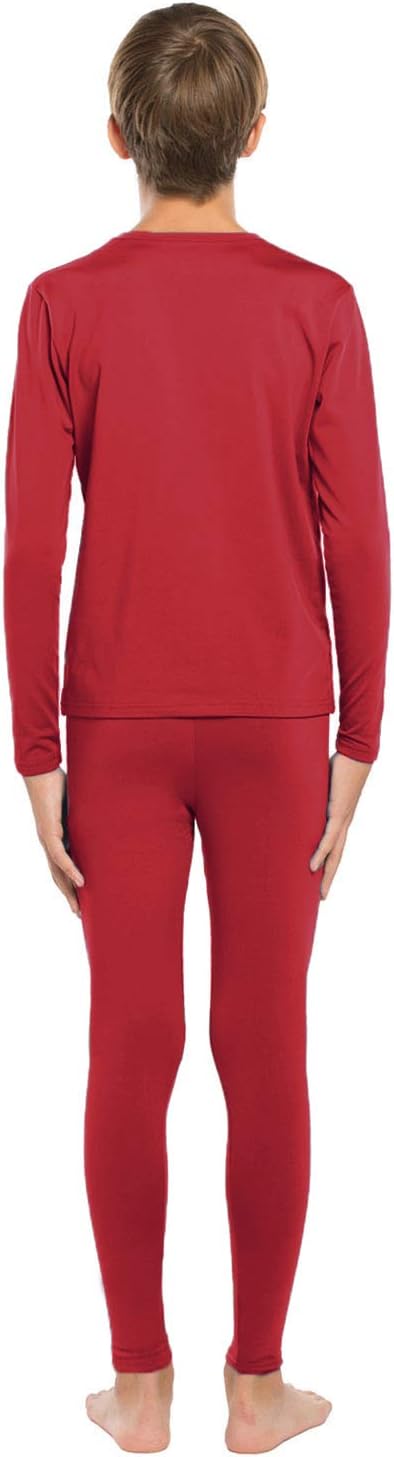 Thermal Underwear for Kids, Boys Long Johns Base Layer Thermals | Fleece Lined Long Sleeve Top & Bottom Leggings Cold