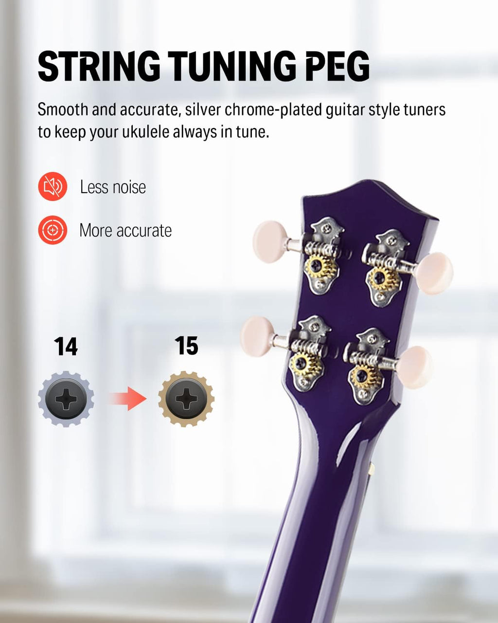 Soprano Ukulele for Beginners 21 Inch Ukelele Starter Bundle Kit with Free Online Lessons Bag Strap String Tuner
