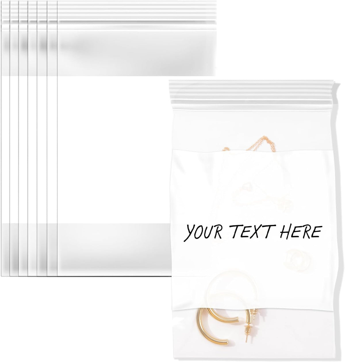 4" X 6" Zip Top Resealable Bags With Writable White Block (1000 Count)