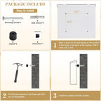 Mail Boxes with Key Lock,Locking Mailbox Wall Mounted,Security Metal Mailbox Drop Box, Modern Large Capacity,Steel