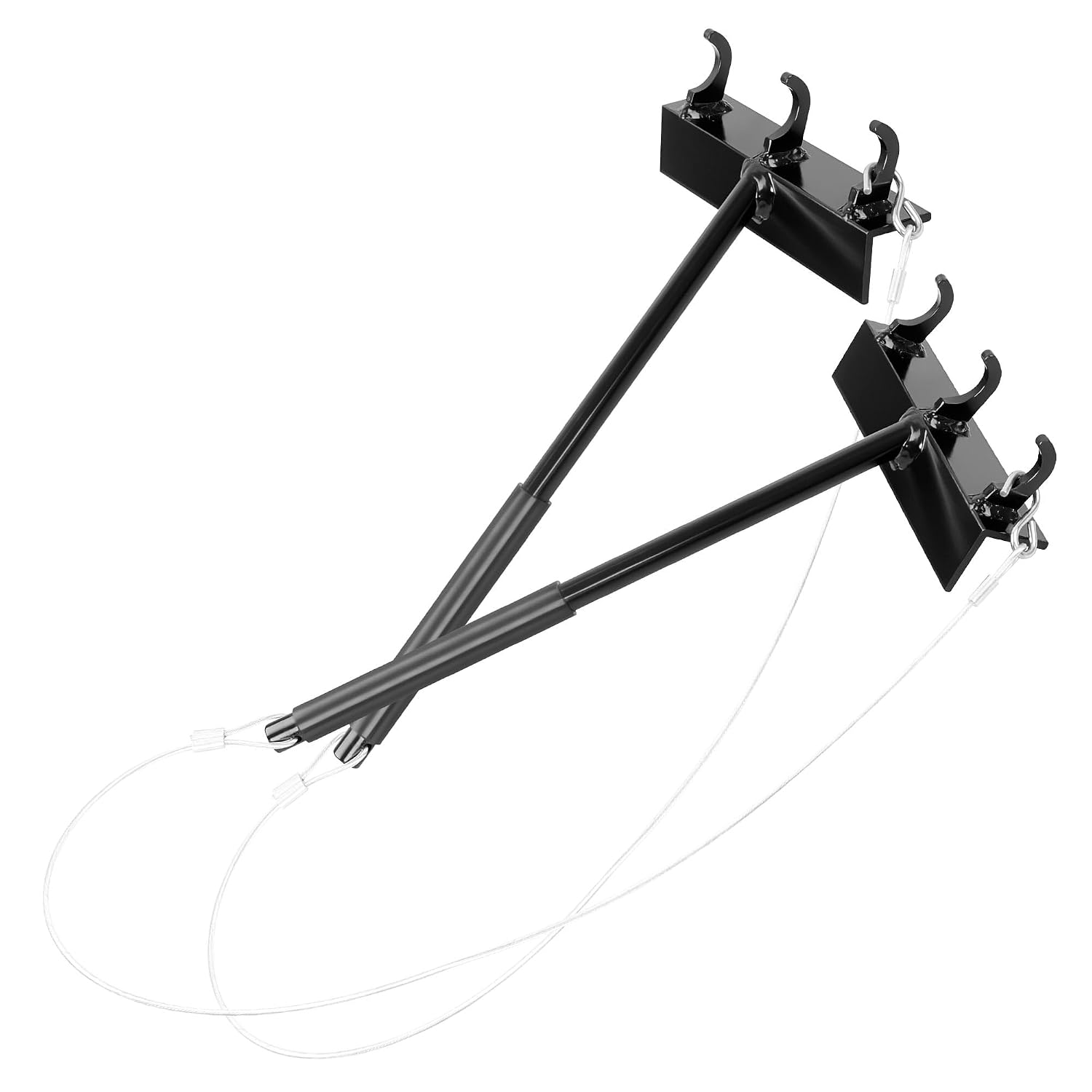 Chain Link Fence Fabric Hanging Tool, Heavy Duty Top Rail Support Tool with Cable Hook & Under-Rail Bracket for Easy