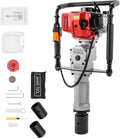 Fence Post Driver, Post Pounder 52CC Gas Powered T Post Driver, 2-Stroke with 55-70mm Socket & Safety Lock, Low Noise