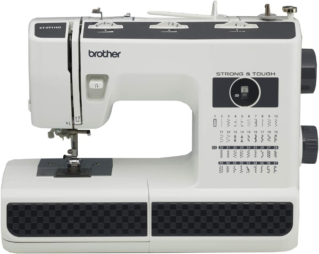 ST371HD Sewing Machine, Strong & Tough, 37 Built-in Stitches, Free Arm Option, 6 Included Feet & Sewing and