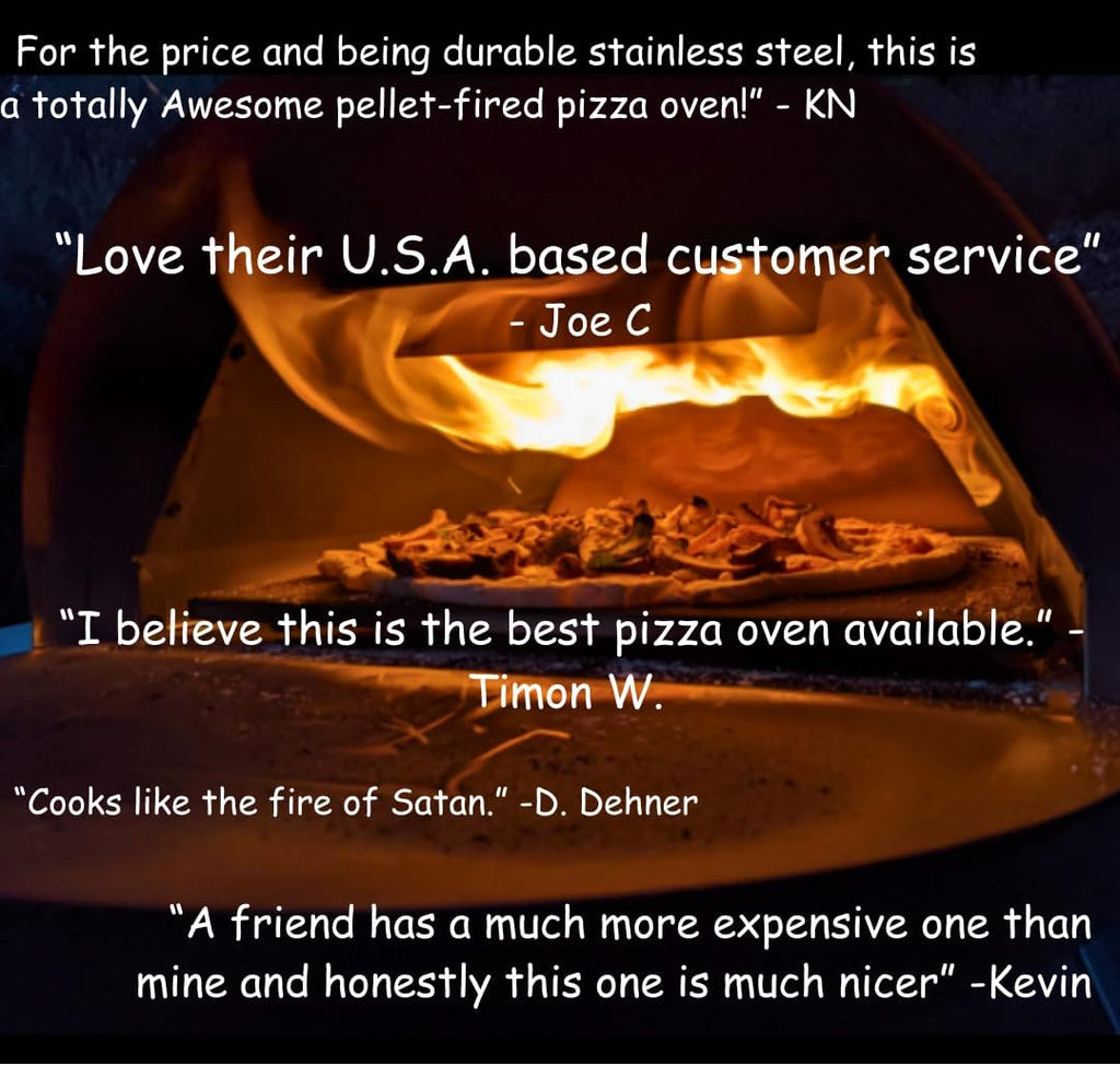 Portable Wood-Fired Pizza Oven Kit, 800°F, 13" Stone