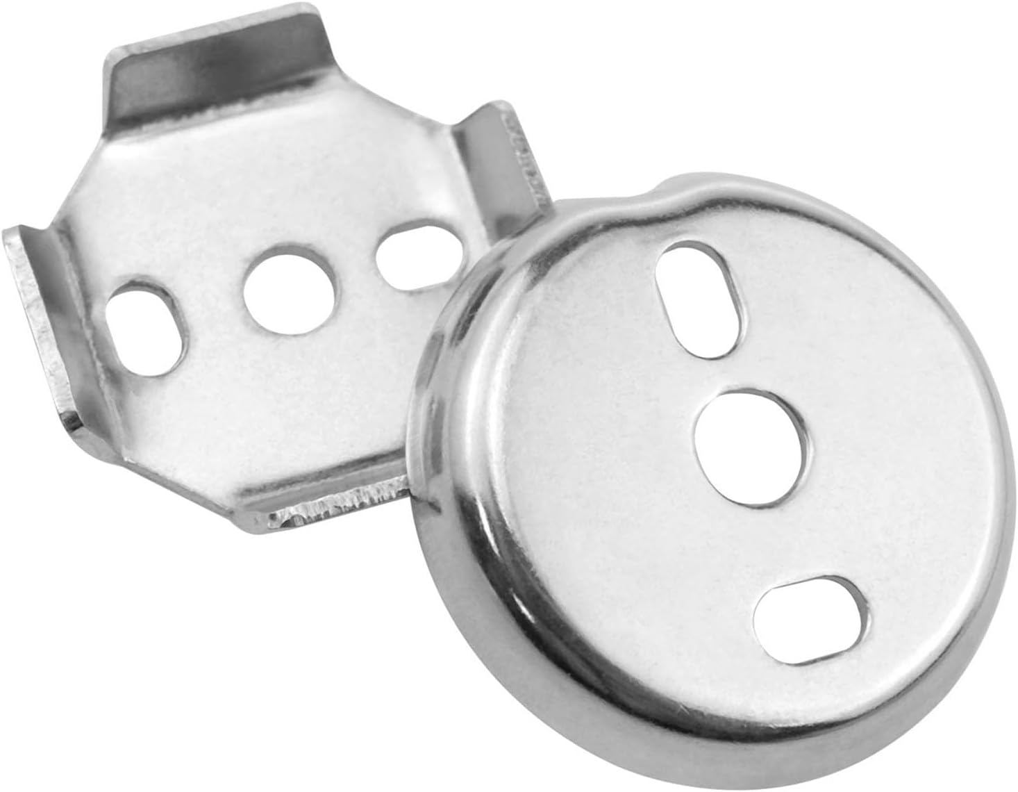 Towel Bar Mounting Hardware Universal Stainless Steel Bracket 1 Set | 2 Round and 2 Square Bases, Stainless Steel