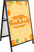 A Frame Sign 24x36, Heavy Duty Double-Sided Metal Sidewalk Sign, Frame Only