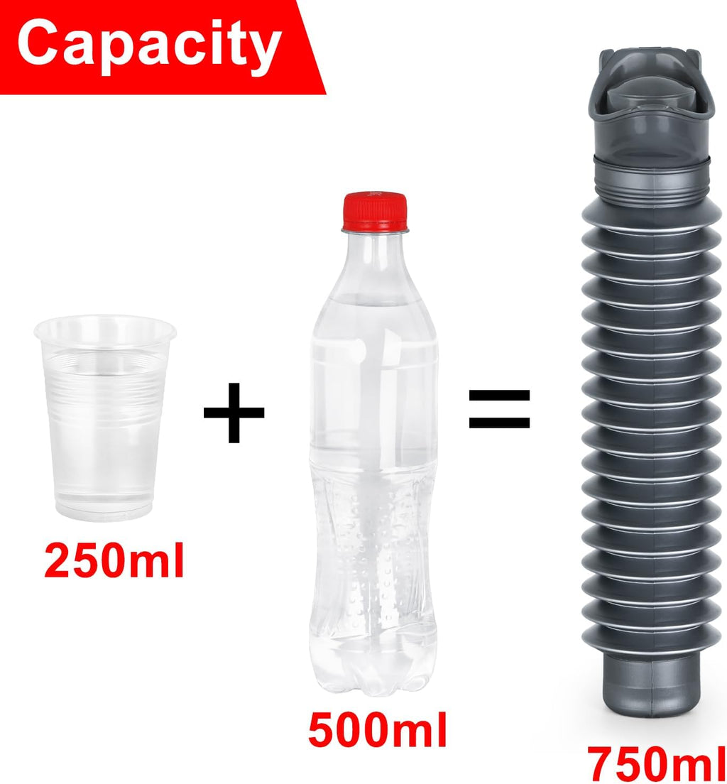 Portable Urinal, Portable Car Urinal for Men and Women, 750ml, Leakproof | Pee Bottle for Men, with Disposable