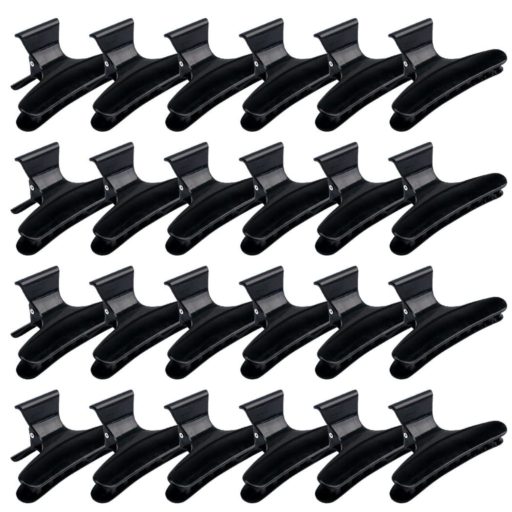 Hair Clips for Women - Large Butterfly Clamps for Styling, Sectioning, Hair Coloring, Cutting, and Hairdressing (Black)