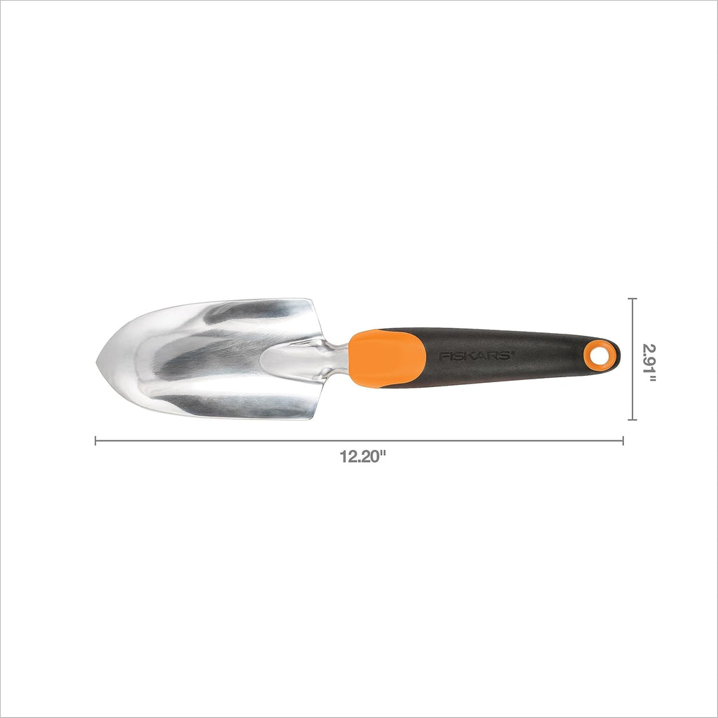 Fiskars Trowel, Heavy Duty Gardening Hand Tool with Hang Hole