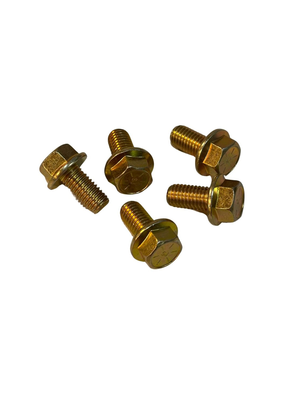 (25 Pieces) 1/2-13x1 Grade 8 Hex Flange Bolts Screws UNC Coarse Full Threads Zinc Yellow Trivalent