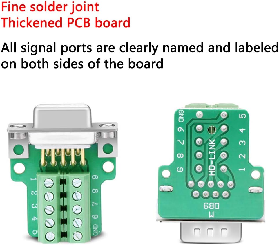 10PCS DB9 Solderless Serial to 9 pin Terminal Female Breakout