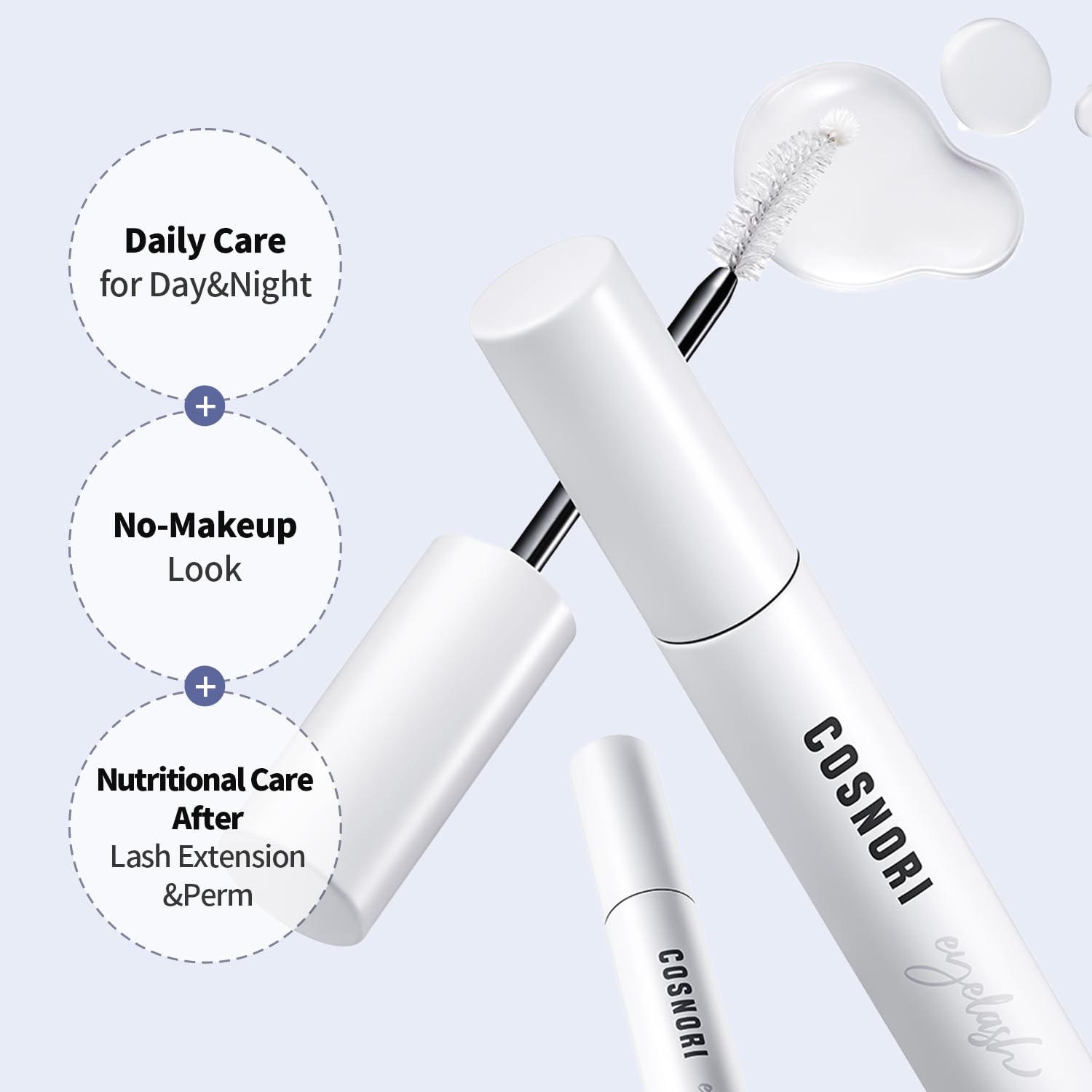 Long Active Eyelash Serum - Korean Eyelash Boost Serum - Eyebrow Growth Enhancer for Longer and Thicker - Vegan
