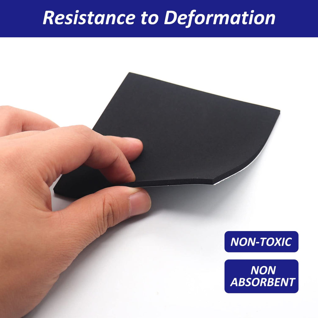 Foam Padding Sheets with Adhesive Backing - 1/8" Thick Self Stick Neoprene Insulation Foam,1/8 Inch Thick X 4 Inch