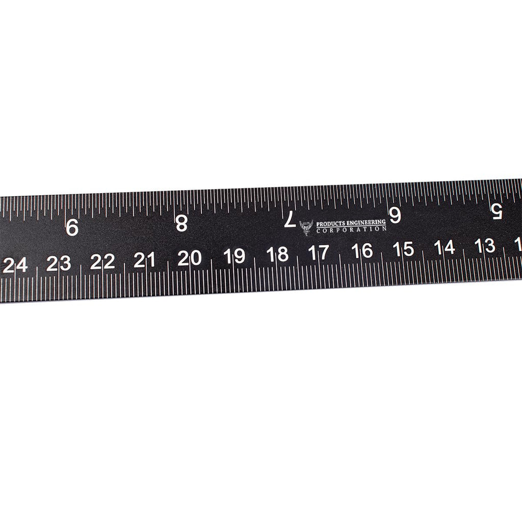 2-Piece 12" Aluminum Combination Square Set - with Bubble Level and Draw Pin, Laser-Etched Markings for Accurate
