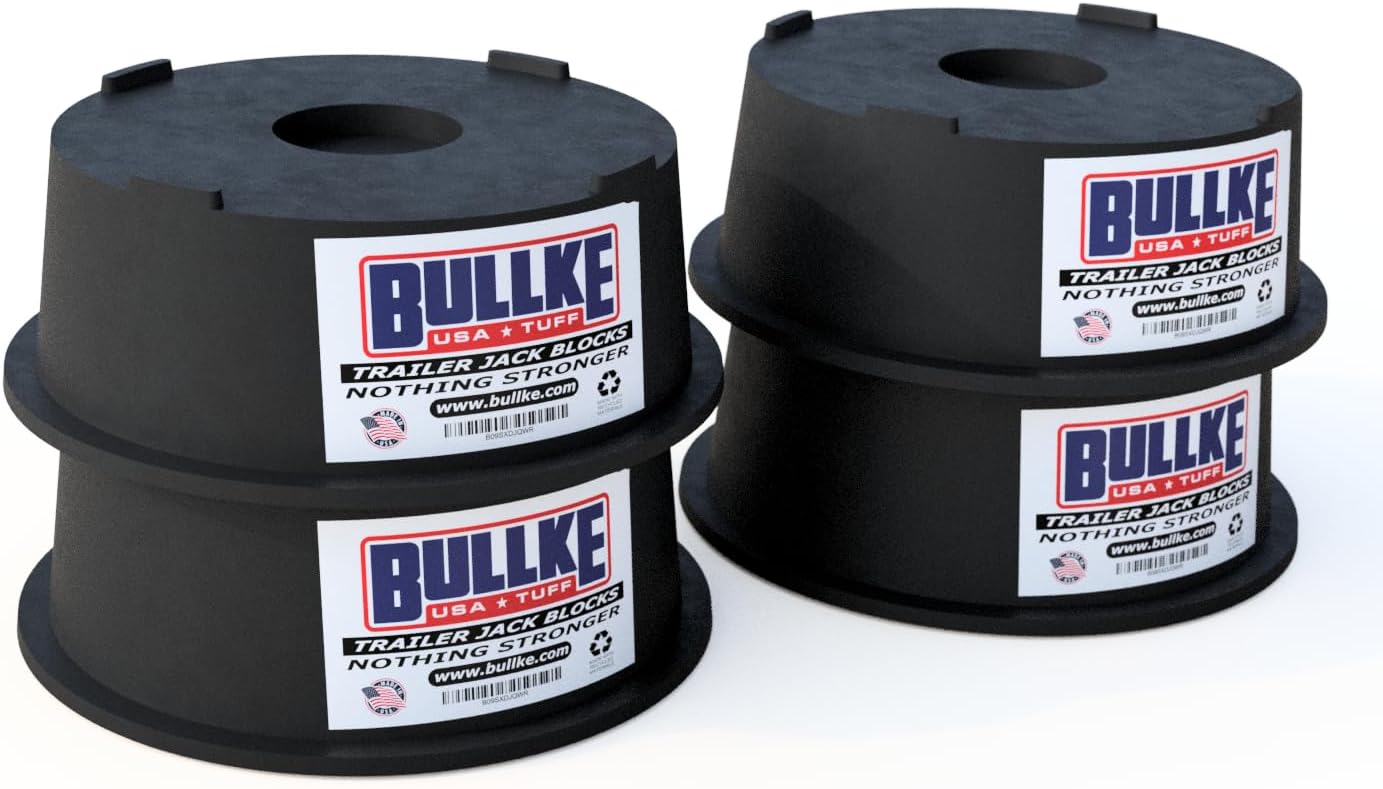 Trailer Jack Blocks 4-Pack, USA-Made Heavy Duty RV Leveling Blocks, Stabilizing Jack Pads for Camper, 5th Wheel