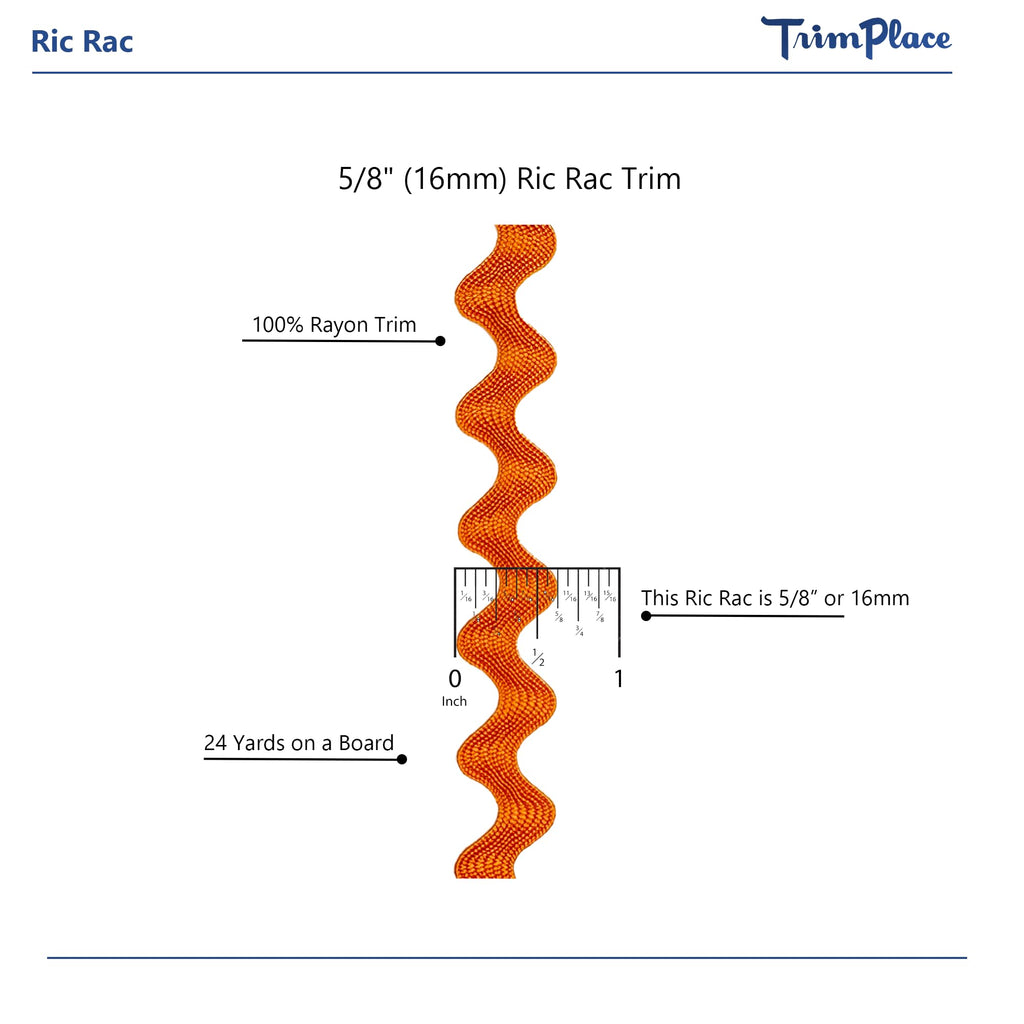 5/8" RIC Rac (Orange, 15 Yards)