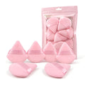 ROCKFANCY Powder Puff 10Pcs Pink Triangle Makeup Powder Puffs
