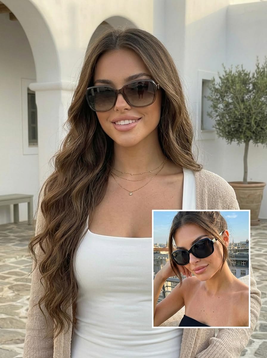 Polarized Sunglasses for Women, UV400 Protection | Retro Glasses for Driving & Outdoor, Anti-glare Reduces Eye
