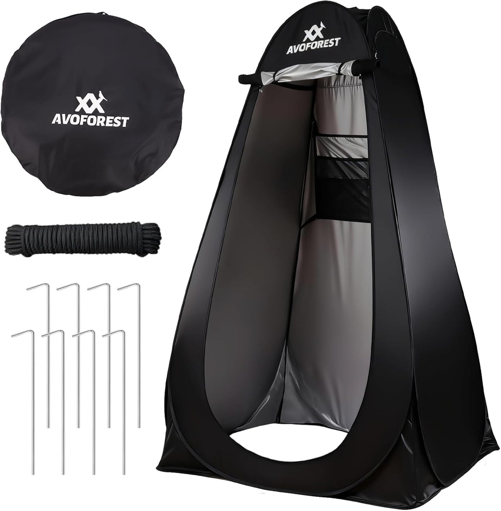 Pop Up Privacy Tent - Camping Shower Tent,Instant Shower Changing Room with 8 Pcs Ground Stakes Portable Toilet