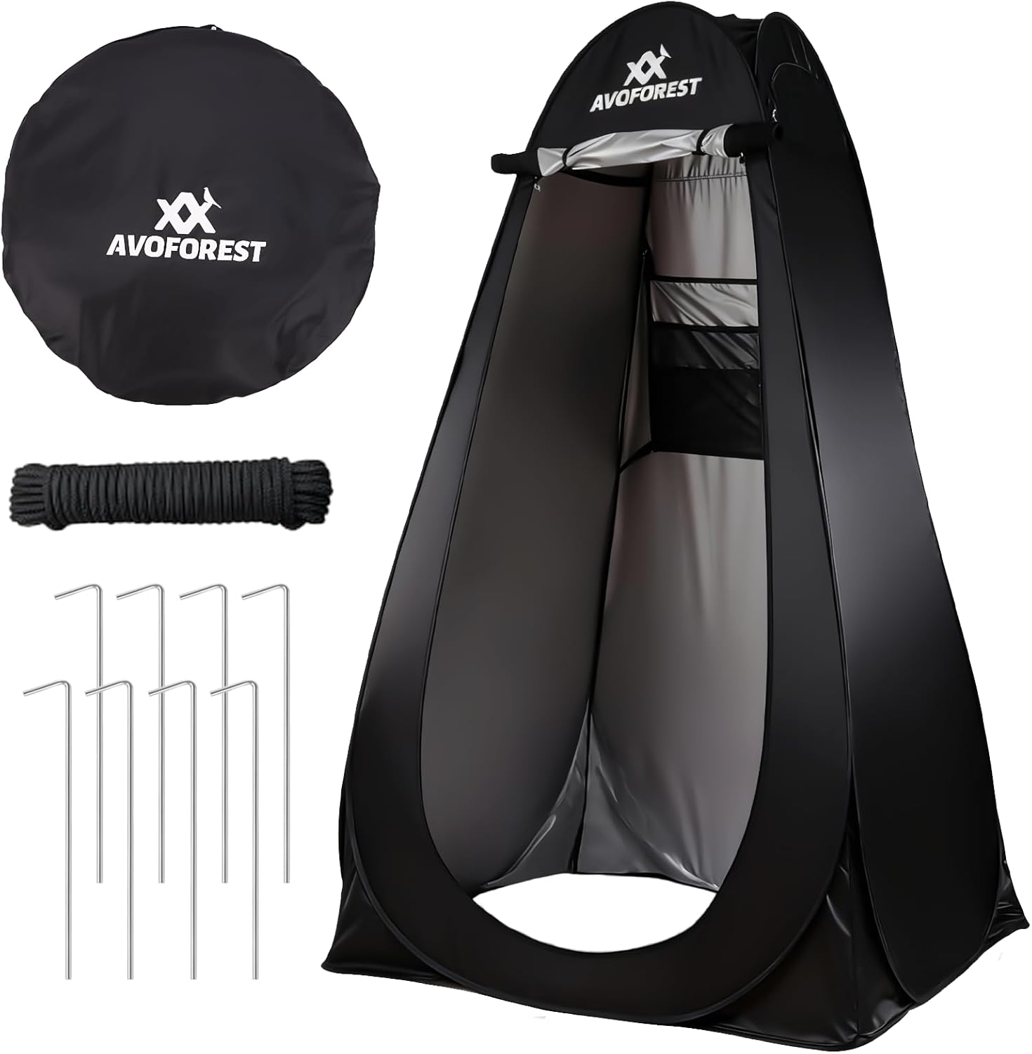 Pop Up Privacy Tent - Camping Shower Tent,Instant Shower Changing Room with 8 Pcs Ground Stakes Portable Toilet
