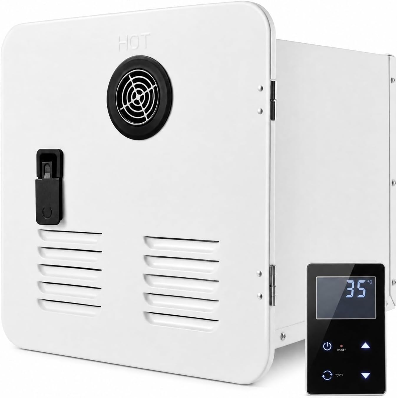 RV Tankless Water Heater 65,000 BTU, On Demand Propane Instant Hot Water Heater with Dual Outlets (Front & Rear)