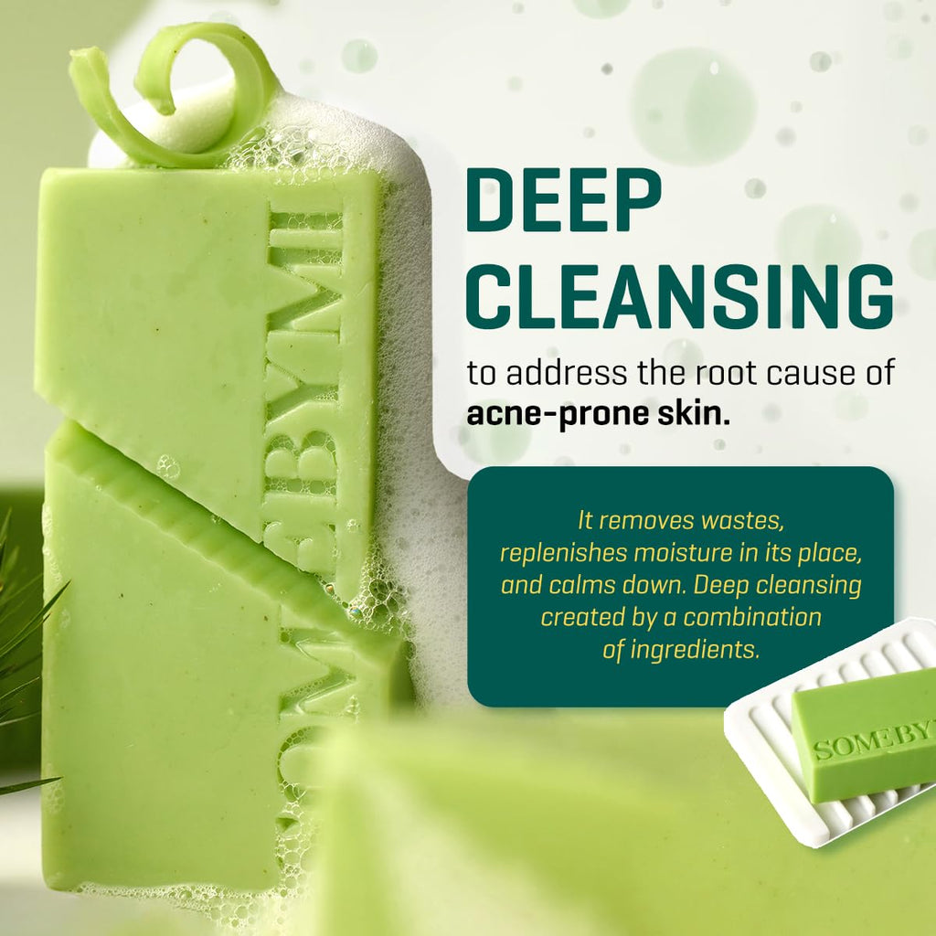 AHA BHA PHA 30 Days Miracle Cleansing Bar – 3.73oz, 106g – Daily Exfoliating Tea Tree Body Soap Bar with Salicylic