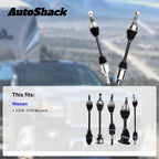 AutoShack 2 Front CV Axle Shaft Assembly